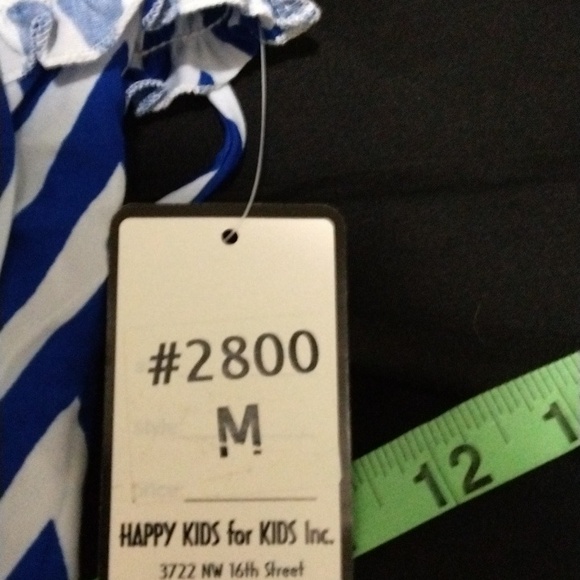 Blue summer dress with scraps blue and white - Picture 7 of 7